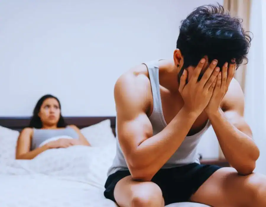Image of upset man in need of erectile dysfunction treatment Southall
